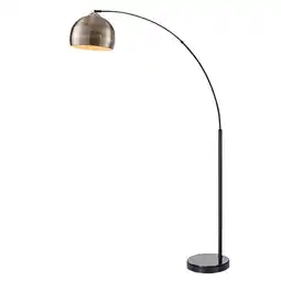 Tesco Teamson Home Arquer 68.1in Arc Floor Lamp with Faux Marble Base, Antique Brass offer