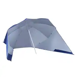 Tesco Outsunny 2m Beach Umbrella Sun Shelter Umbrella UV Protection Blue offer