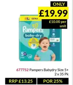 Musgrave MarketPlace Pampers Babydry Size 5+ offer