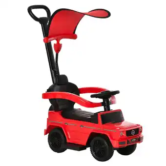 Tesco HOMCOM Benz G350 Ride-on Sliding Car Floor Slider Stroller Kids Red offer