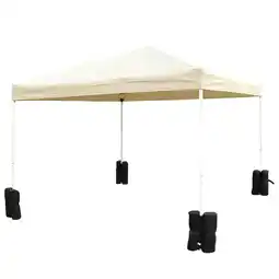 Tesco Outsunny 4pcs Gazebo Weight Sand Bags Leg Weights Marquee Canopy offer