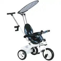 Tesco HOMCOM 6 in 1 Kids Tricycle w/ Removable Handle for 1.5+ year, Blue offer