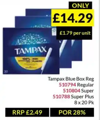 Musgrave MarketPlace Tampax Blue Box Reg offer