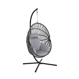 Tesco Charles Bentley Egg Shaped Swing Chair H203 x D126 x W126cm - Grey offer