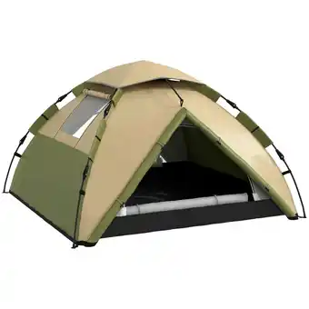 Tesco Outsunny 3-4 Man Camping Tent Portable with Bag, Quick Setup offer