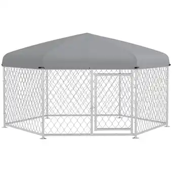 Tesco PawHut Outdoor Dog Kennel w/ Water-Resistant UV-Resistant Roof 2.1 x 1.85 x 1.5m offer