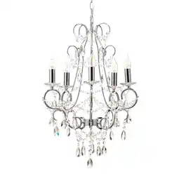 Tesco BHS Viola 5 Light Chandelier, Silver offer