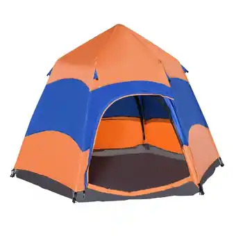 Tesco Outsunny 4 Person Pop Up Tent Camping Festival Hiking Shelter Family offer