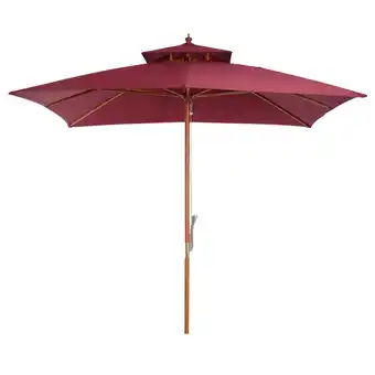 Tesco Outsunny 3M Garden Parasol Patio Bamboo Sun Umbrella Outdoor Canopy offer