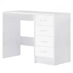 Tesco HOMCOM Computer Writing Desk with 4 Drawers, Home Office Workstation offer