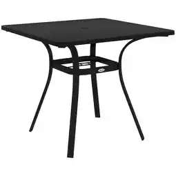 Tesco Outsunny Garden Table with Metal Tabletop, Steel Frame for Balcony offer