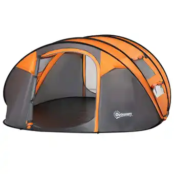 Tesco Outsunny Camping Tent Dome Pop-up Tent with Windows for 4-5 Person offer