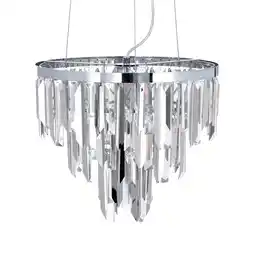 Tesco BHS Beekham 1 Light Pendant, Silver offer