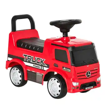 Tesco HOMCOM 3-in-1 Ride On Car Kids Mercedes Truck, 12 - 36 Months Red offer