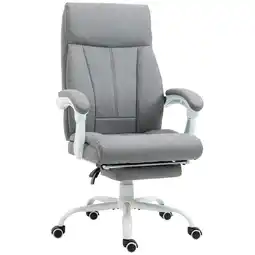 Tesco Vinsetto Fabric Office Chair for Home with Footrest, Wheels, Grey offer