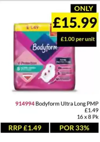 Musgrave MarketPlace Bodyform Ultra Long offer