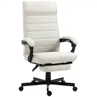 Tesco Vinsetto High-Back Home Office Chair with Adjustable Height, White offer