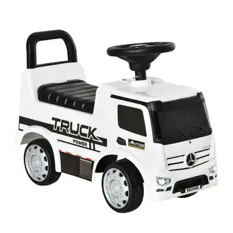 Tesco HOMCOM 3-in-1 Ride On Car Kids Mercedes Truck, 12 - 36 Months White offer