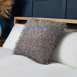 Tesco BHS Pollyanna Knitted Cushion, Silver offer