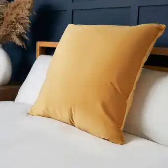 Tesco BHS Velour Cushion, Yellow offer