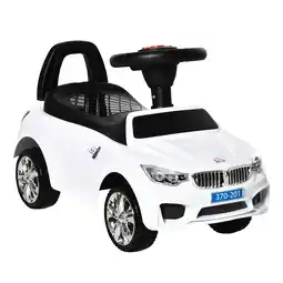 Tesco HOMCOM Ride on Car Baby Toddler Walker Foot to Floor Sliding Car Slider White offer