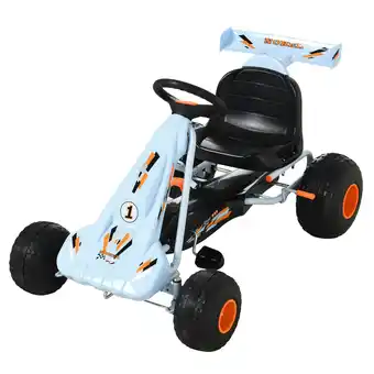 Tesco HOMCOM Child's Pedal Go Kart Manual Car w/ Brake Gears Steering Wheel offer