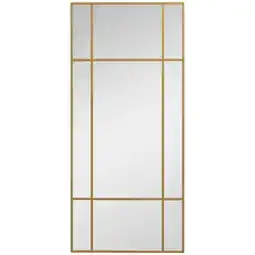 Tesco HOMCOM Window Style Vanity Mirror 110 x 50cm Hanging Wall Mirror offer