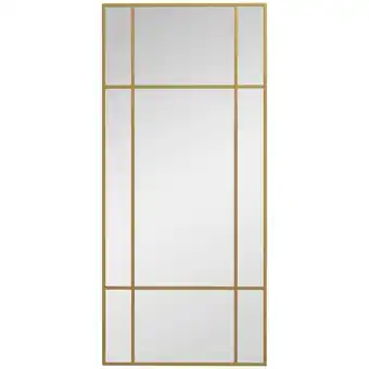 Tesco HOMCOM Window Style Vanity Mirror 110 x 50cm Hanging Wall Mirror offer