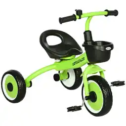 Tesco AIYAPLAY Trike W/ Adjustable Seat Basket, Kids Tricycle for 2-5 Years Old, Green offer