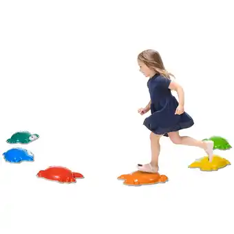 Tesco ZONEKIZ Kids Stepping Stones, 6PCs River Stones for Indoors, Outdoors offer