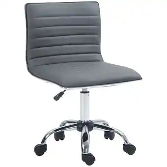 Tesco Vinsetto Armless Mid-Back Adjustable Office Chair Dark Grey offer