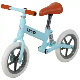 Tesco HOMCOM Kid Balance Bike ChildrenBicycle Adjustable Seat 2-5 Years No Pedal Blue offer