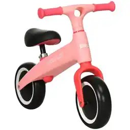 Tesco AIYAPLAY Baby Balance Bike, Children Bike w/ Adjustable Seat, Wide Wheels - Pink offer