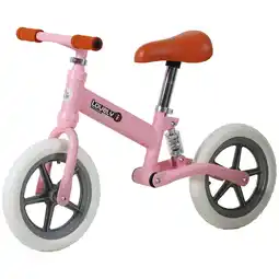 Tesco HOMCOM Kid Balance Bike ChildrenBicycle Adjustable Seat 2-5 Years No Pedal Pink offer