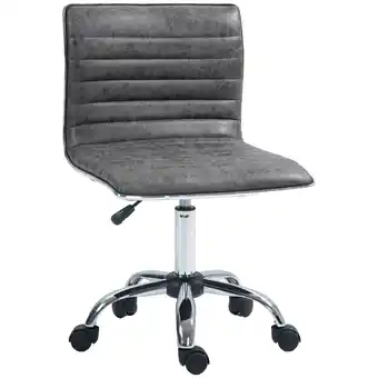 Tesco Vinsetto Armless Mid-Back Adjustable Office Chair with 360 Swivel Grey offer