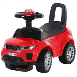 Tesco HOMCOM 3-in-1 Ride On Car Foot To Floor Slider Toddler w/ Horn Steering Red offer