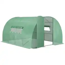 Tesco Outsunny 4 x 3M Walk-in Garden Polytunnel Greenhouse Galvanised Steel offer