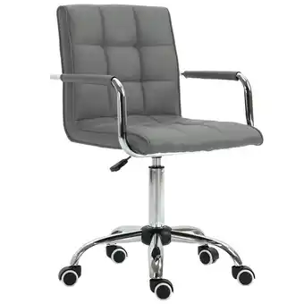 Tesco Vinsetto Mid Back Home Office Chair Swivel Computer Chair, Grey offer