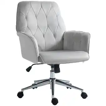 Tesco Vinsetto Computer Chair with Arm Modern Style Home Office Light Grey offer