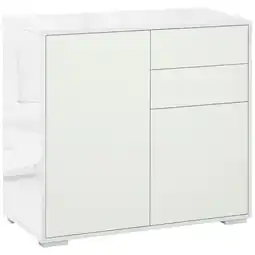 Tesco HOMCOM Side Cabinet with 2 Door Cabinet and 2 Drawer for White offer