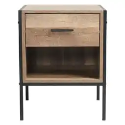 Tesco Living and Home One-Drawer Wooden Nightstand Table offer