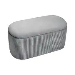 Tesco Living and Home Modern Pleated Storage Ottoman - 78cm W x 38cm D x 38cm H offer