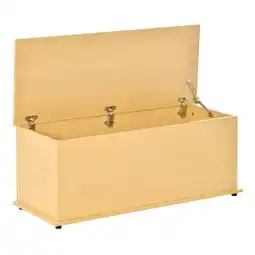 Tesco HOMCOM Storage Box Chest With Lid Spacious Collect Cabinet Chipboard offer