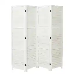 Tesco Living and Home Solid Wood Folding Room Divider Privacy Screen for Home - 4 Panels offer