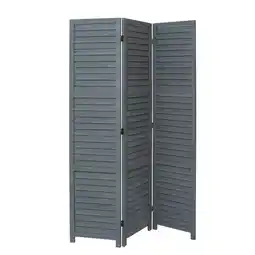 Tesco Living and Home Solid Wood Folding Room Divider Privacy Screen for Home - 3 Panels - Grey offer