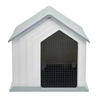 Tesco Living and Home Waterproof Plastic Dog House Pet Kennel with Door offer