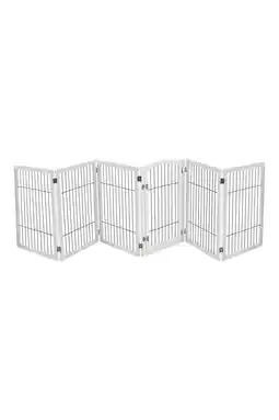 Tesco Living and Home Freestanding Wooden Pet Playpen 6-Panel White offer