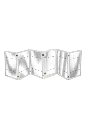 Tesco Living and Home Freestanding Wooden Pet Playpen 6-Panel White offer