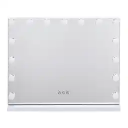 Tesco Living and Home Rectangle Hollywood Vanity Mirror with 15 Light Bulbs offer