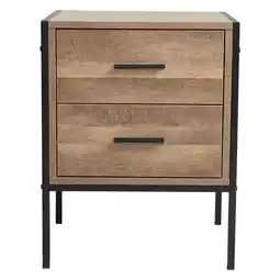 Tesco Living and HomeTwo-Drawer Wooden Nightstand Table offer